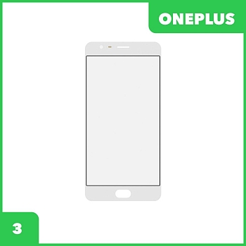 Стекло для переклейки дисплея OnePlus 3, белый