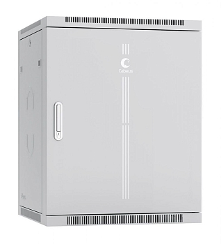 Cabeus SH-05F-15U60/35m-R Шкаф телекоммуникационный настенный разобранный 19" 15U 600x350x769mm (ШхГхВ) дверь металл, цвет серый (RAL 7035)