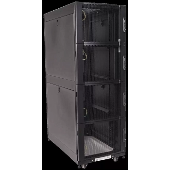Шкаф LANMASTER DCS 42U 600x1200 мм, с перфорированными дверьми, без боковых панелей, черный, LAN-DC-CBP-42Ux6x12